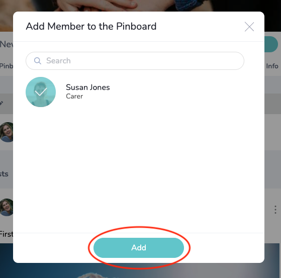Get started with nooa_Add user to pinboard_Pinboard_2