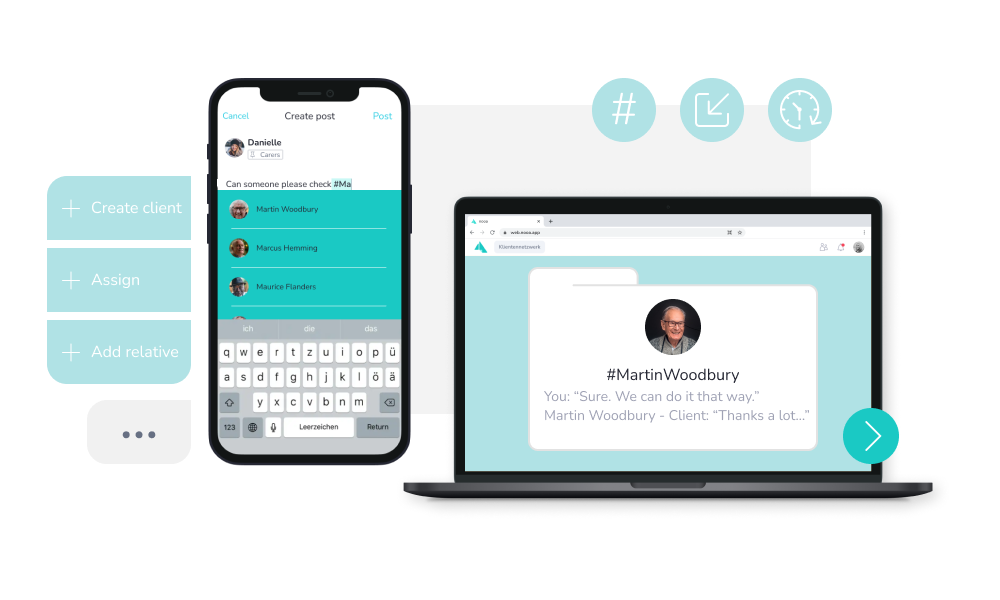 Automatic matching of information with clients